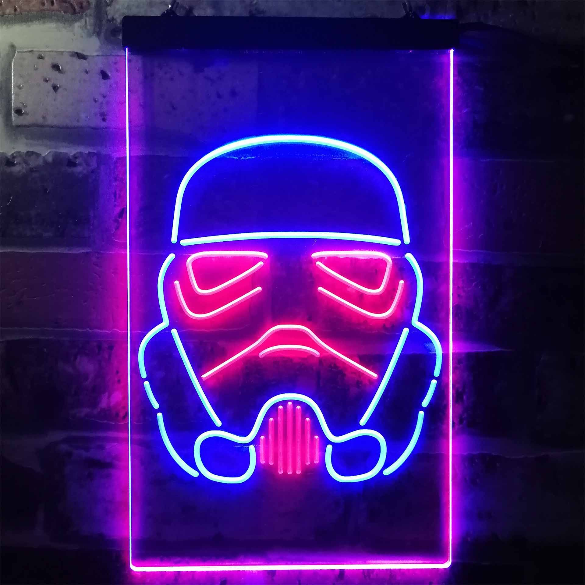 Star Wars Storm Trooper Dual LED Neon Light Sign